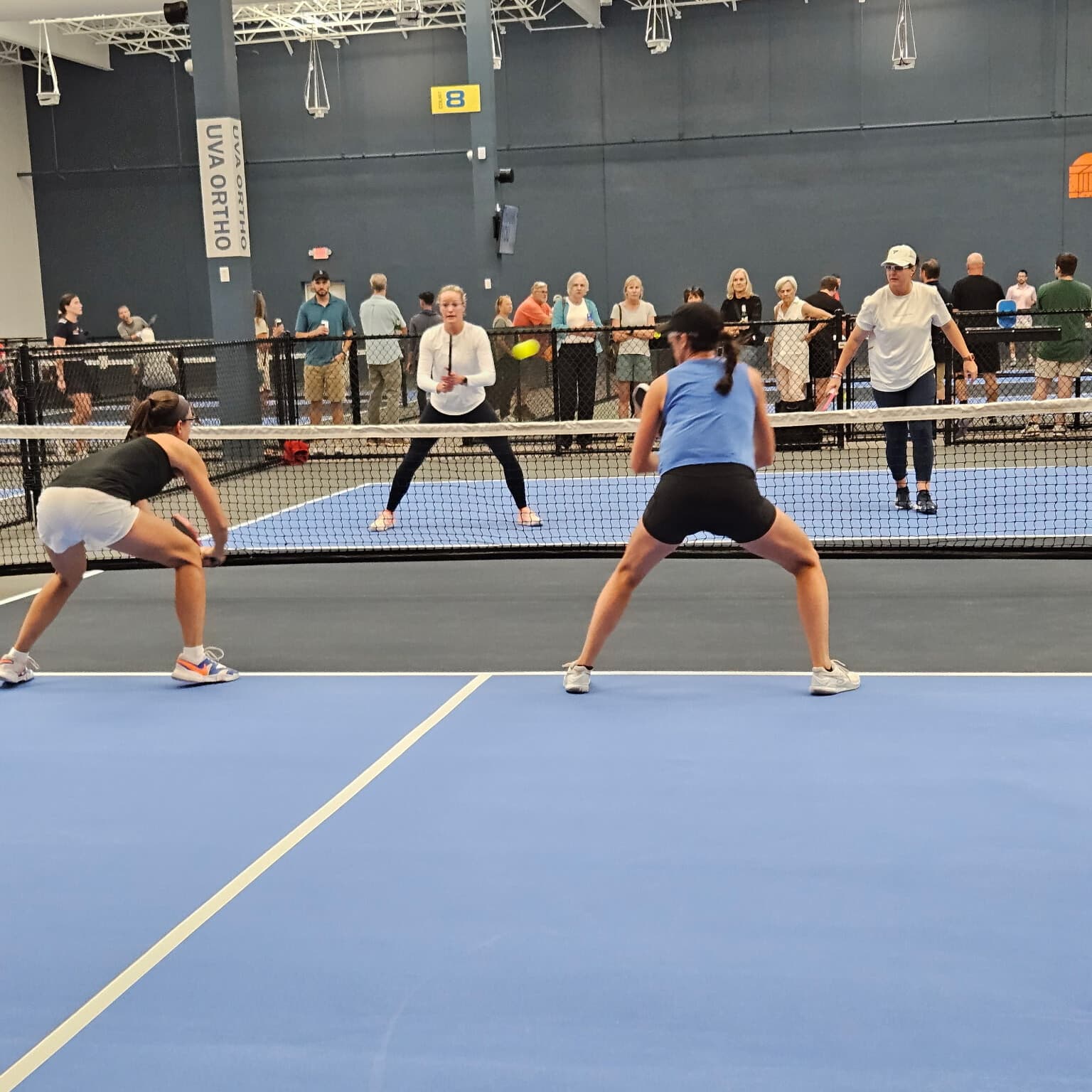Nine indoor pickleball courts at cvilleSMASH